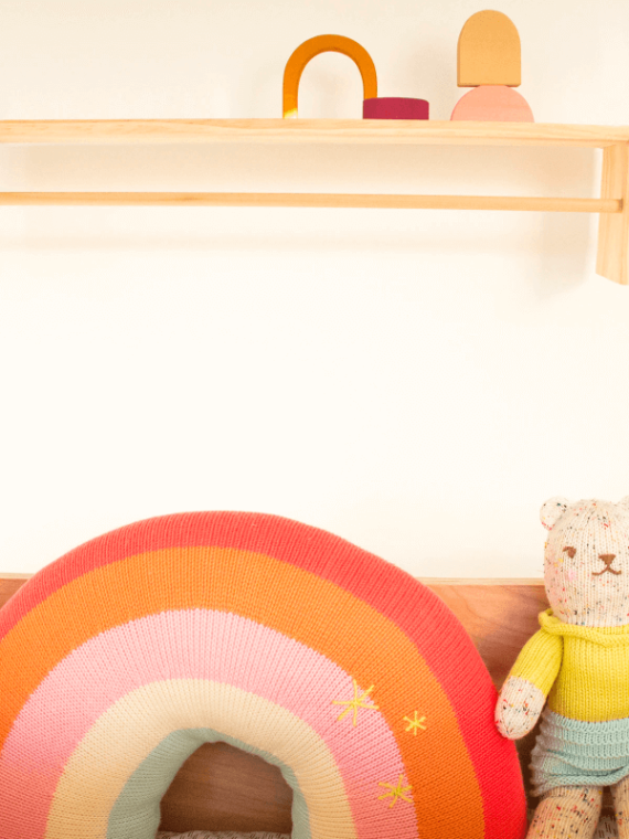 Pink Rainbow Pillow