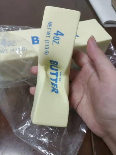 Lyreh Butter Squeeze Toy, Butter Stick Toys Slow Growth Relax PU Material for Office School Anxiety Relief and Decompression (Light Yellow) photo review