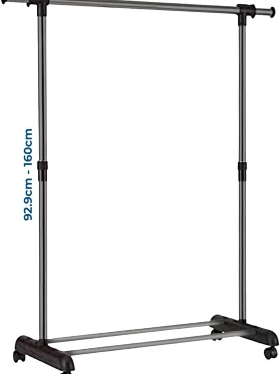 edihome, Clothes Hanger, Wardrobe, Clothes Hanger, Clothes Closet, Heavy Duty Metal and Portable with Wheels