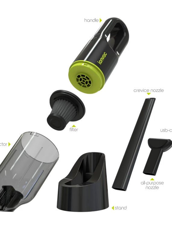 IonVac Handvac Handheld Cordless Vacuum, Pet-Friendly Multi-Surface Lightweight Vacuum Cleaner with USB Charging