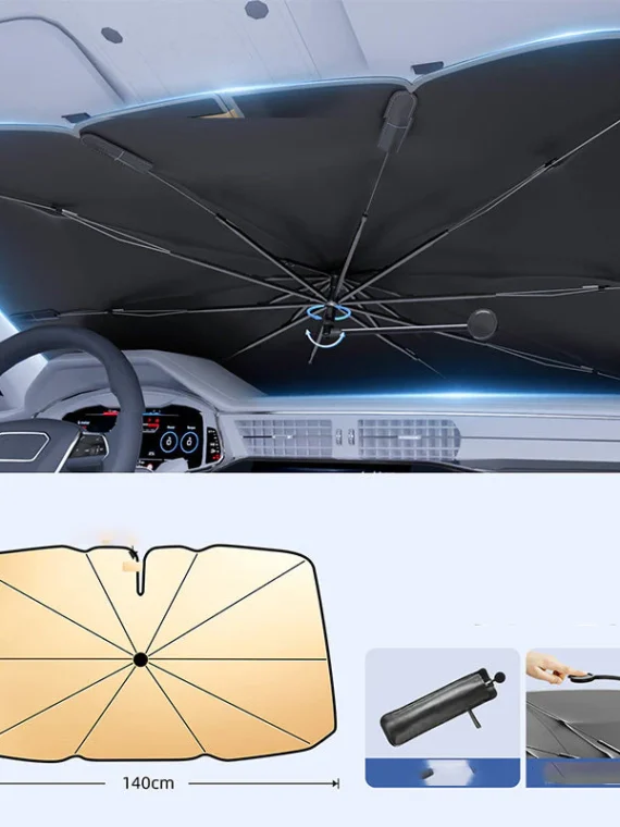 Bendable Car Windshield Sunshade Umbrella