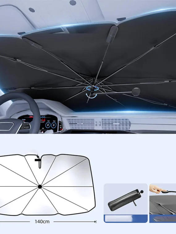 Bendable Car Windshield Sunshade Umbrella