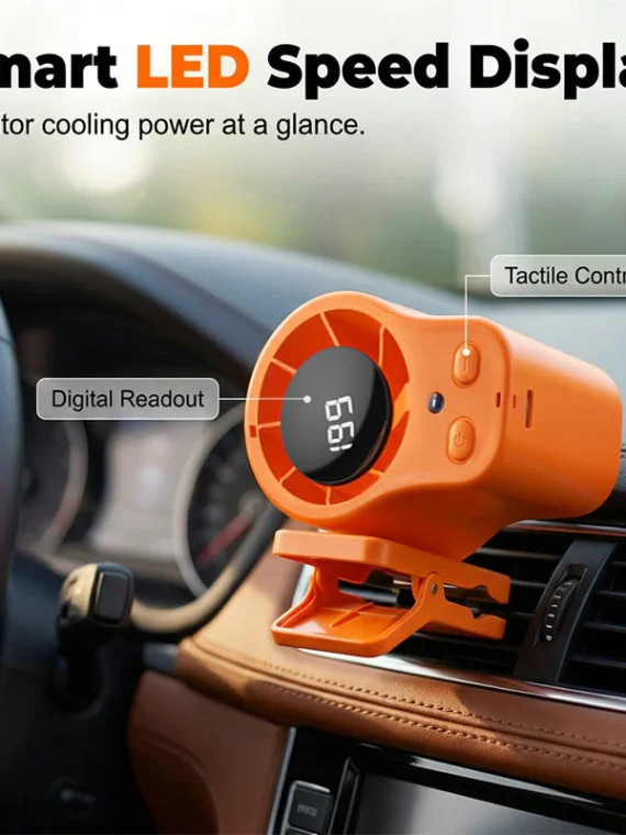 Hands-Free Personal Cooling Fan with LED Display
