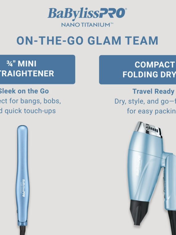 BaBylissPRO Nano Titanium 3/4" Ultra-Sleek Straightener