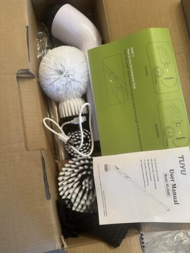 TUYU Electric Spin Scrubber, Full-Body IPX7 Waterproof Bathroom Scrubber with Power LCD Display, Adjustable Extension Handle, Cordless Shower Cleaner Brush for Bathtub Kitchen Wall Cleaning photo review