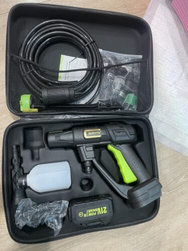 MIMYTH Cordless Power Washer; 990 PSI Cordless Pressure Washer with Battery&Charger & 6-in-1 Nozzle; powerwashers for Home; Portable Power Washer for car wash, Yard (990PSI) photo review