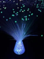 LED starry sky fiber optic light, colorful automatic color-changing starry night light, ambient flower lamp, bedside bedroom table lamp