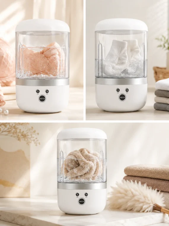 Underwear Washing Machine, Upgrade Mini Portable Washing Machine Rechargeable Underwear Washer Deep Cleans Small Clothes for Apartment, Dorm, RV, Travel & Hotel Use
