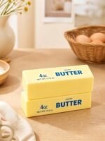 Lyreh Butter Squeeze Toy, Butter Stick Toys Slow Growth Relax PU Material for Office School Anxiety Relief and Decompression (Light Yellow)
