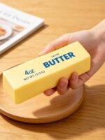 Lyreh Butter Squeeze Toy, Butter Stick Toys Slow Growth Relax PU Material for Office School Anxiety Relief and Decompression (Light Yellow)