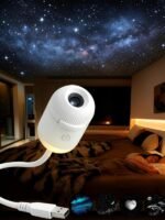 2-in-1 Galaxy Projector Night Light, Multifunctional Portable Starry Sky Night Light Projector with HD Films, USB Powered, Adjustable Brightness for Car and Bedroom Decoration (12PCS)