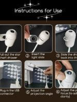 2-in-1 Galaxy Projector Night Light, Multifunctional Portable Starry Sky Night Light Projector with HD Films, USB Powered, Adjustable Brightness for Car and Bedroom Decoration (12PCS)