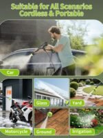 MIMYTH Cordless Power Washer; 990 PSI Cordless Pressure Washer with Battery&Charger & 6-in-1 Nozzle; powerwashers for Home; Portable Power Washer for car wash, Yard (990PSI)