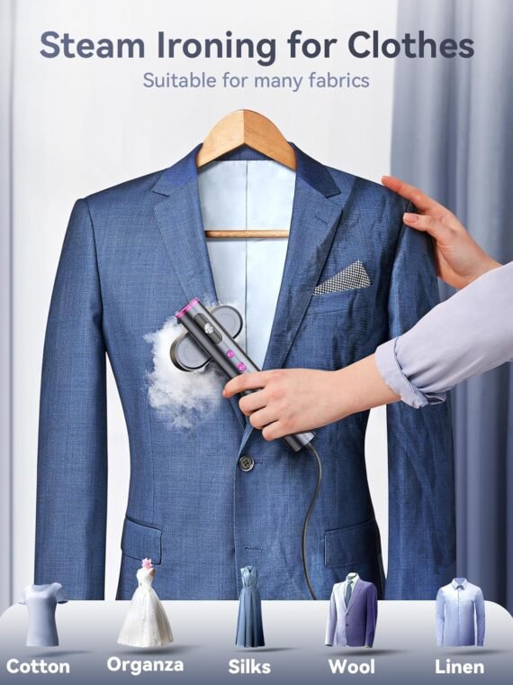 Jack ＆ Rose Travel Steamer for Clothes,100-220V Portable Steamer,15s Heat Up,Steamer ＆ Iron 2 In 1, Travel Size Garment Steamer,Large Ceramic Heat Panel,for Global ＆ Europe Traveling