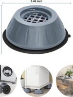 SKY-TOUCH 4pcs Anti Vibration Pads for Washer Dryer Shock and Noise Cancellation, Washing Machine Stand to Prevent Shifting, Shaking Walking for Home
