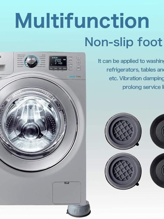 SKY-TOUCH 4pcs Anti Vibration Pads for Washer Dryer Shock and Noise Cancellation, Washing Machine Stand to Prevent Shifting, Shaking Walking for Home