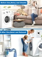 SKY-TOUCH 4pcs Anti Vibration Pads for Washer Dryer Shock and Noise Cancellation, Washing Machine Stand to Prevent Shifting, Shaking Walking for Home