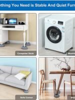 SKY-TOUCH 4pcs Anti Vibration Pads for Washer Dryer Shock and Noise Cancellation, Washing Machine Stand to Prevent Shifting, Shaking Walking for Home