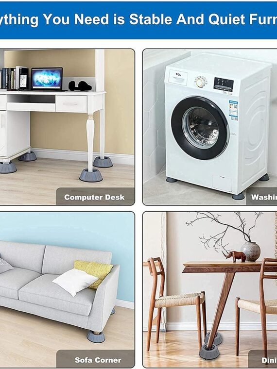 SKY-TOUCH 4pcs Anti Vibration Pads for Washer Dryer Shock and Noise Cancellation, Washing Machine Stand to Prevent Shifting, Shaking Walking for Home