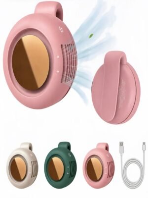 Mini USB-Rechargeable Silent Fan – Adjustable 3-Speed Handheld Turbine Fan for Outdoor, Desk & Smartphone Cooling
