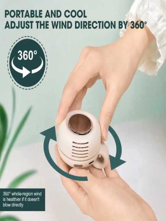 Mini USB-Rechargeable Silent Fan – Adjustable 3-Speed Handheld Turbine Fan for Outdoor, Desk & Smartphone Cooling