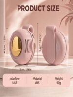 Mini USB-Rechargeable Silent Fan – Adjustable 3-Speed Handheld Turbine Fan for Outdoor, Desk & Smartphone Cooling