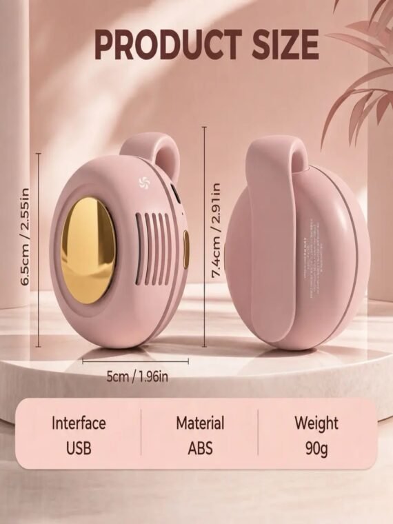 Mini USB-Rechargeable Silent Fan – Adjustable 3-Speed Handheld Turbine Fan for Outdoor, Desk & Smartphone Cooling