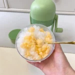 Hand-crank Portable Shaved Ice Maker with Divided Silicone Ice Mold, Makes Two-Color Slush, Manual Non-Electric Ice Crusher for Homemade Shaved Ice, Snow Ice & Cold Desserts photo review