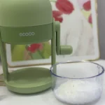Hand-crank Portable Shaved Ice Maker with Divided Silicone Ice Mold, Makes Two-Color Slush, Manual Non-Electric Ice Crusher for Homemade Shaved Ice, Snow Ice & Cold Desserts photo review