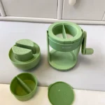 Hand-crank Portable Shaved Ice Maker with Divided Silicone Ice Mold, Makes Two-Color Slush, Manual Non-Electric Ice Crusher for Homemade Shaved Ice, Snow Ice & Cold Desserts photo review